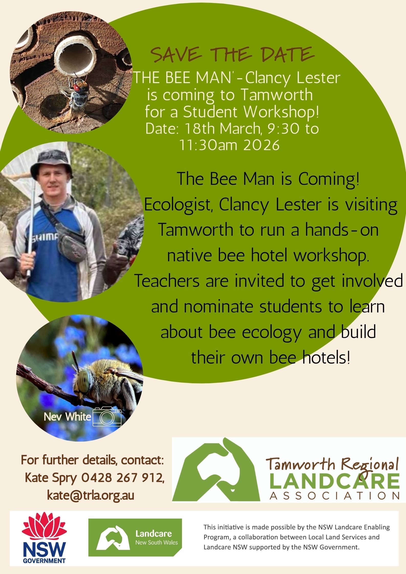 Save the Date! The Bee Man - Clancy Lester