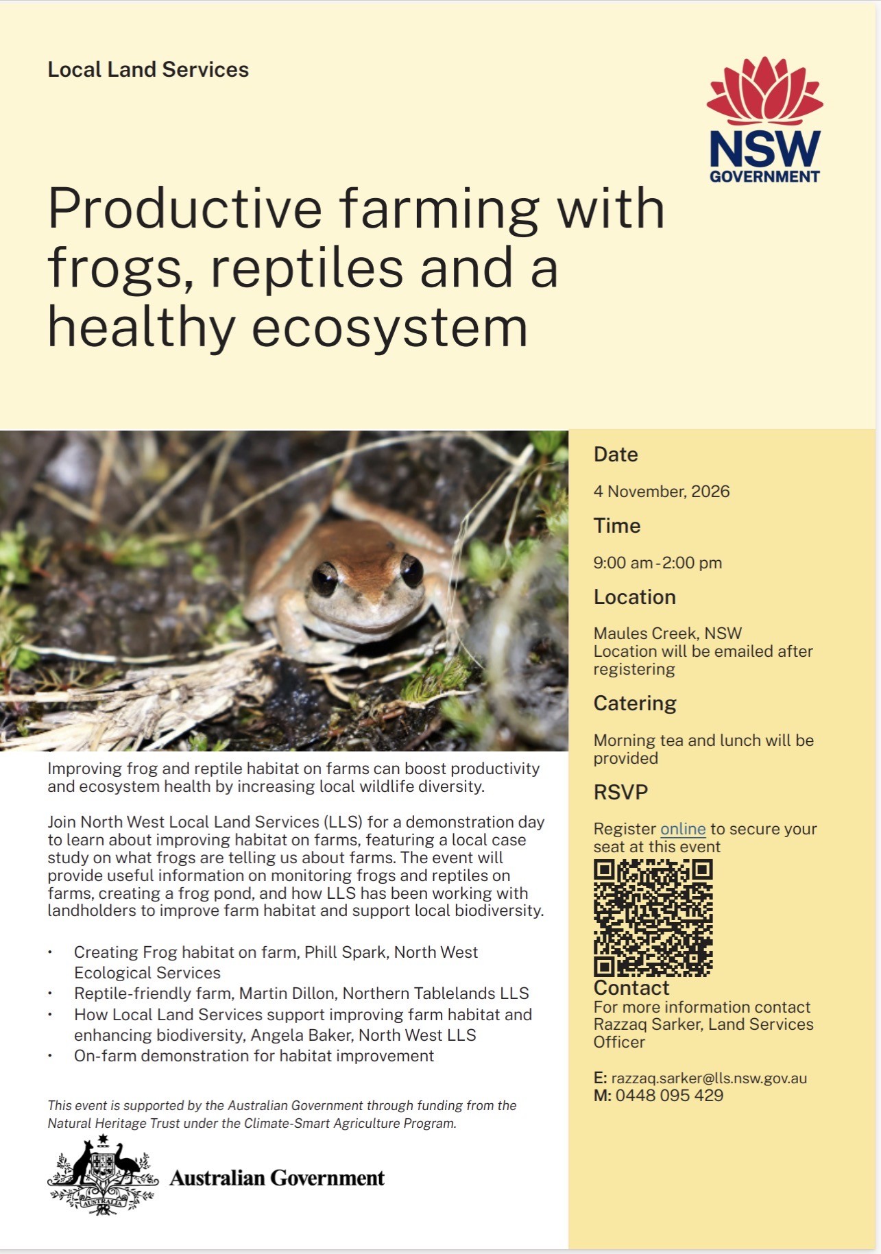 Productive farming with  frogs, reptiles and a  healthy ecosystem