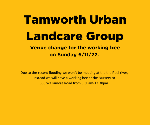 Location change for this Sunday's TULG Working Bee