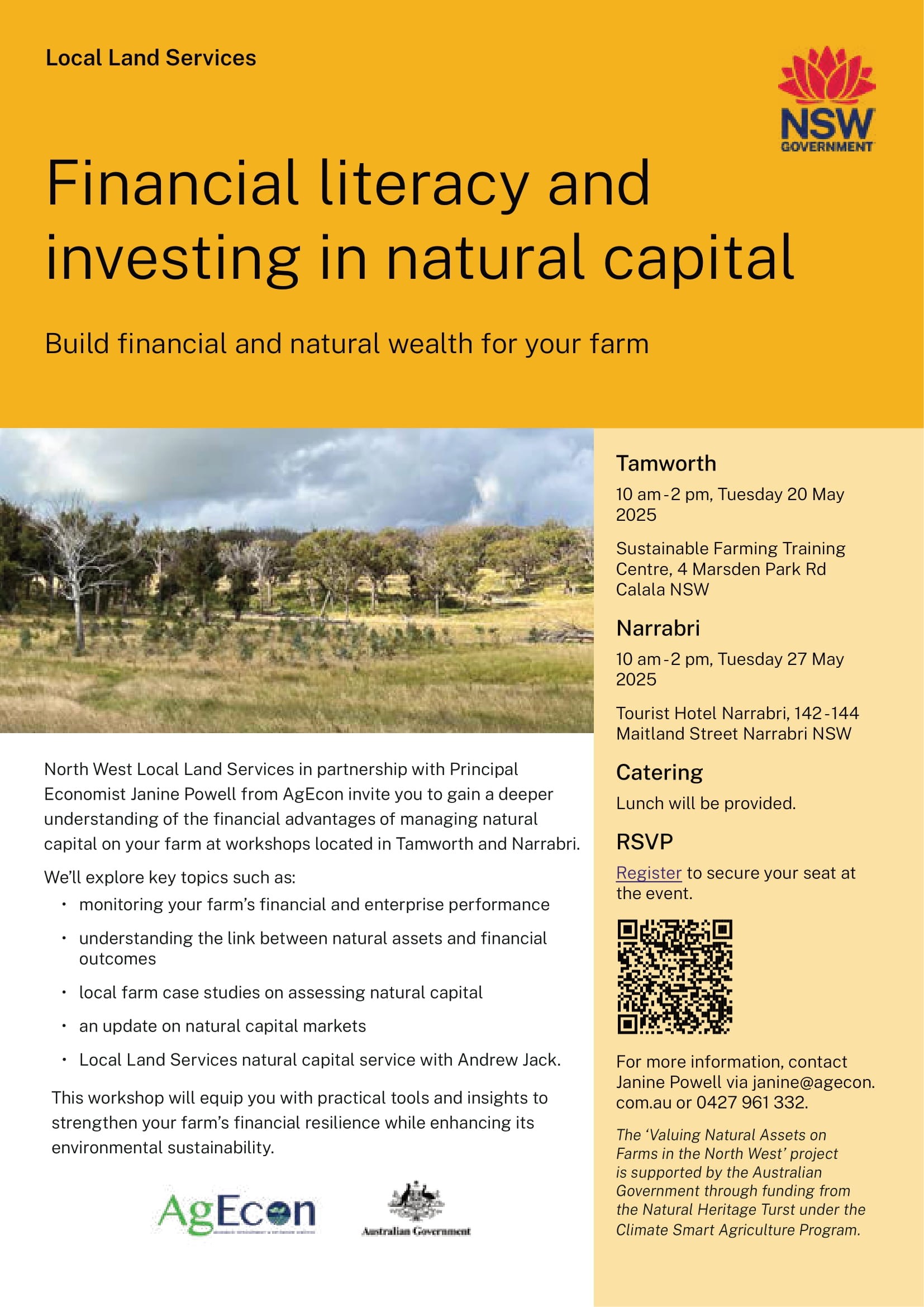 Financial Literacy and Investing in Natural Capital Sessions – Build Financial and Natural Wealth for Your Farm