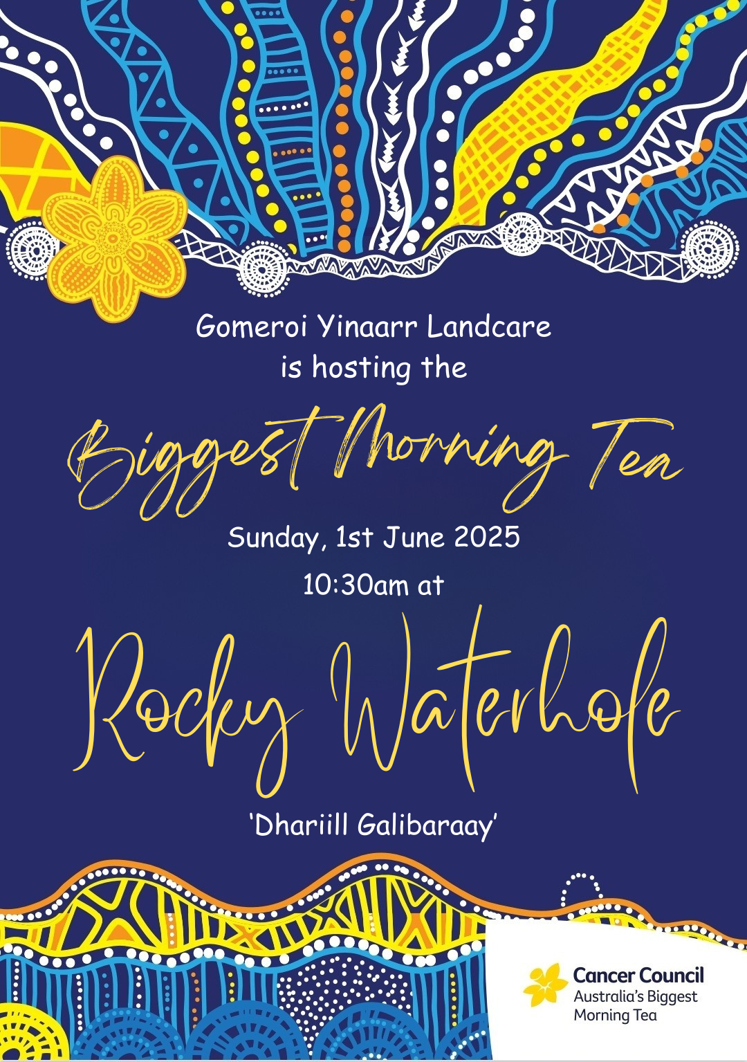 Biggest Morning Tea Gomeroi Yinaarr Landcare is hosting the Biggest Morning Tea!