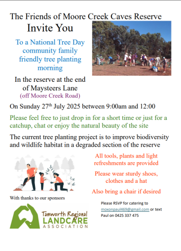 You're Invited! Join Us for National Tree Day at Moore Creek Caves Reserve
