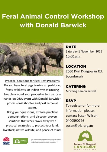 Feral Animal Control Workshop with Donald Barwick