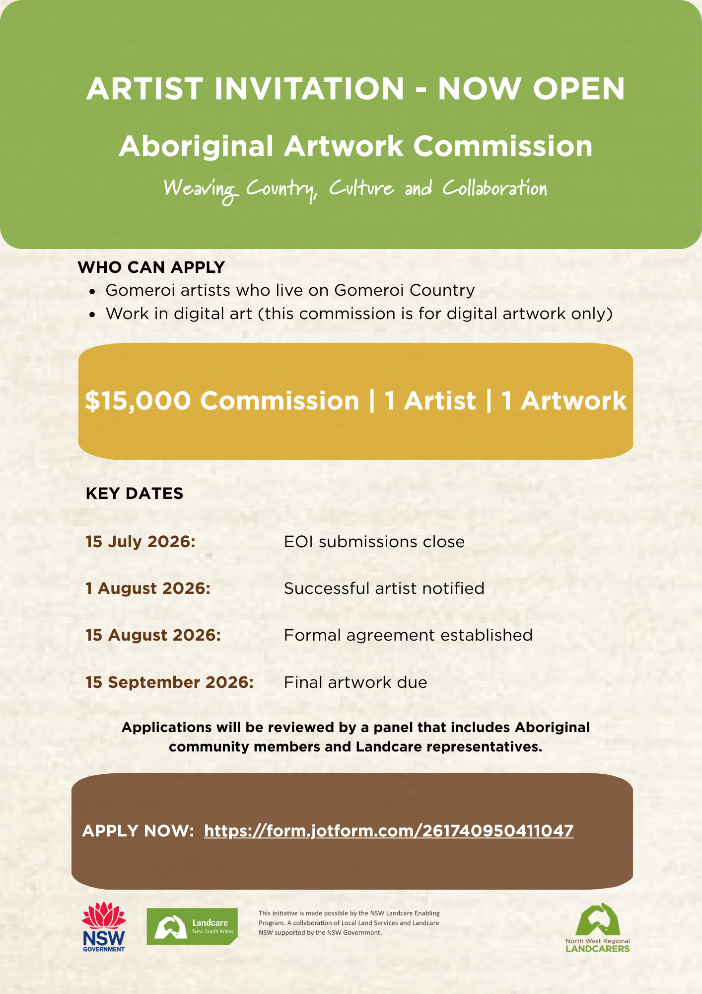 North West Regional Land Care Aboriginal Artwork Commission
