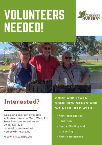 Volunteers needed for our nursery