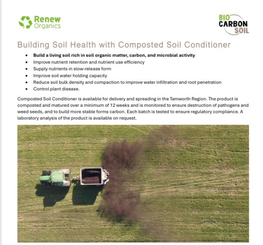 Composted Soil Conditioner is available now